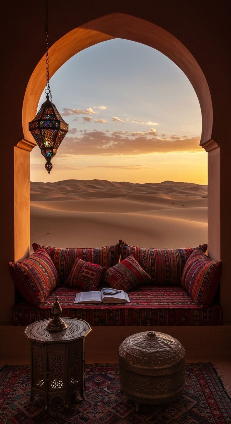 Window over the desert in Morocco